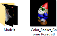 a folder with two thumbnails whose background is entirely black